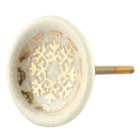 Golden Crackle Ceramic Dresser Knob Online